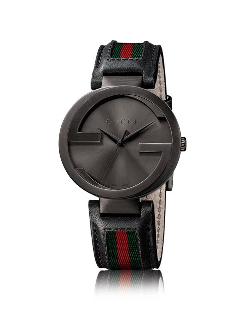 black face gucci watch|Gucci interlocking g watch.